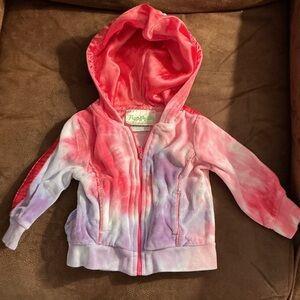Flapdoodles Pink and Purple Tie-Dye Hoodie